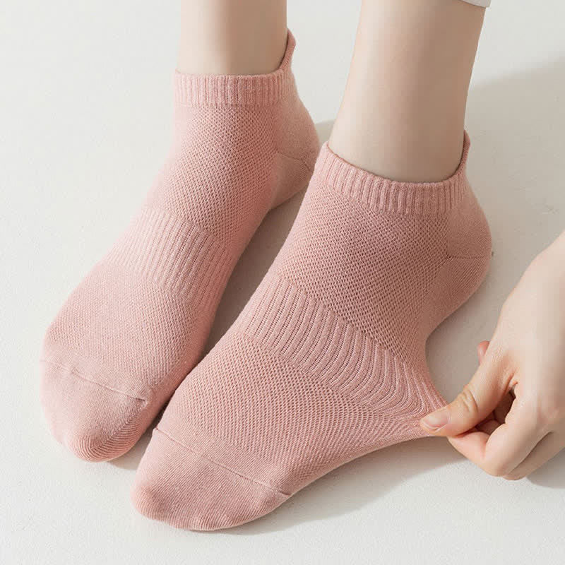 Plus Size Cotton Hollow Ankle Socks(6 Pairs)