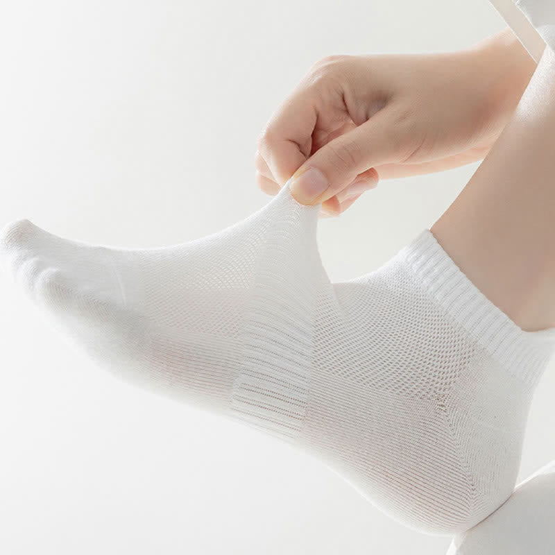 Plus Size Cotton Hollow Ankle Socks(6 Pairs)