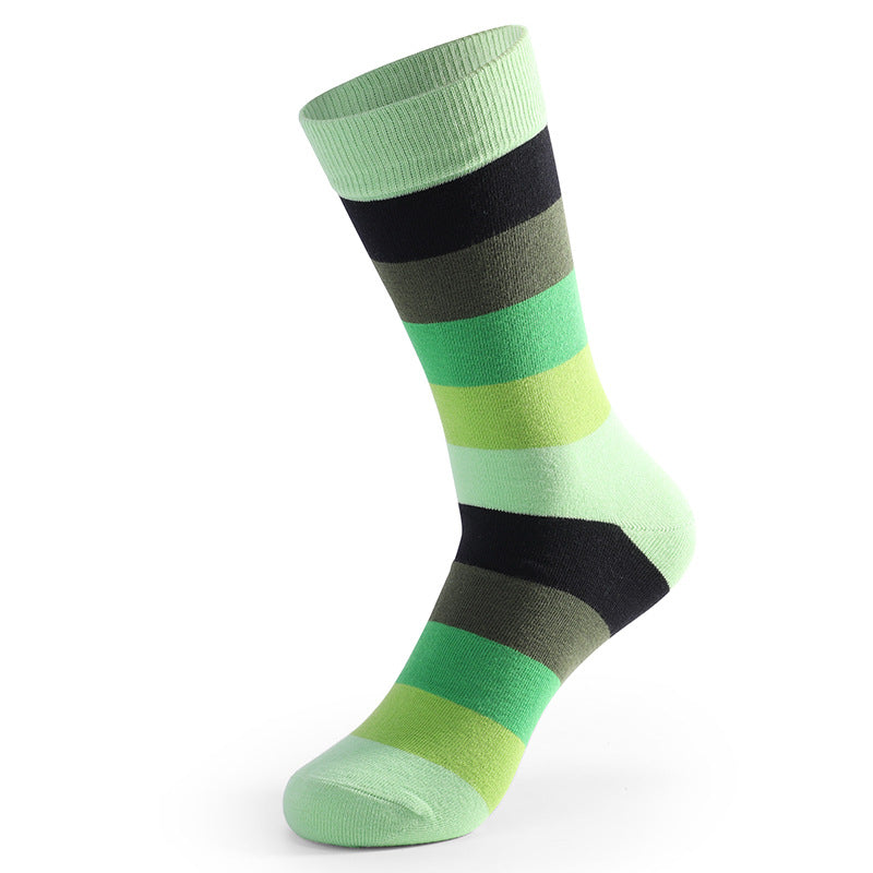 Funny Colorful Stitched Crew Socks(5 Pairs)