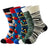Plusock Abstract Formula Crew Socks(5 Pairs)
