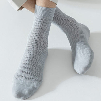 Plus Size Multicolor Mesh Quarter Socks(5 Pairs)