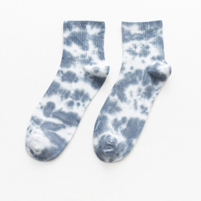 Plus Size Tie-dye Quarter Socks(5 Pairs)