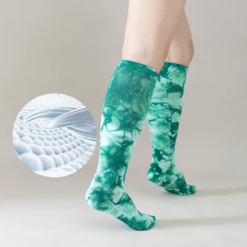 Tie Dye Sport Knee High Compression Socks