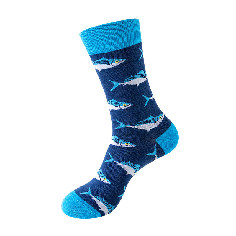 Plusock Plus Size Underwater World Crew Socks(5 Pairs)