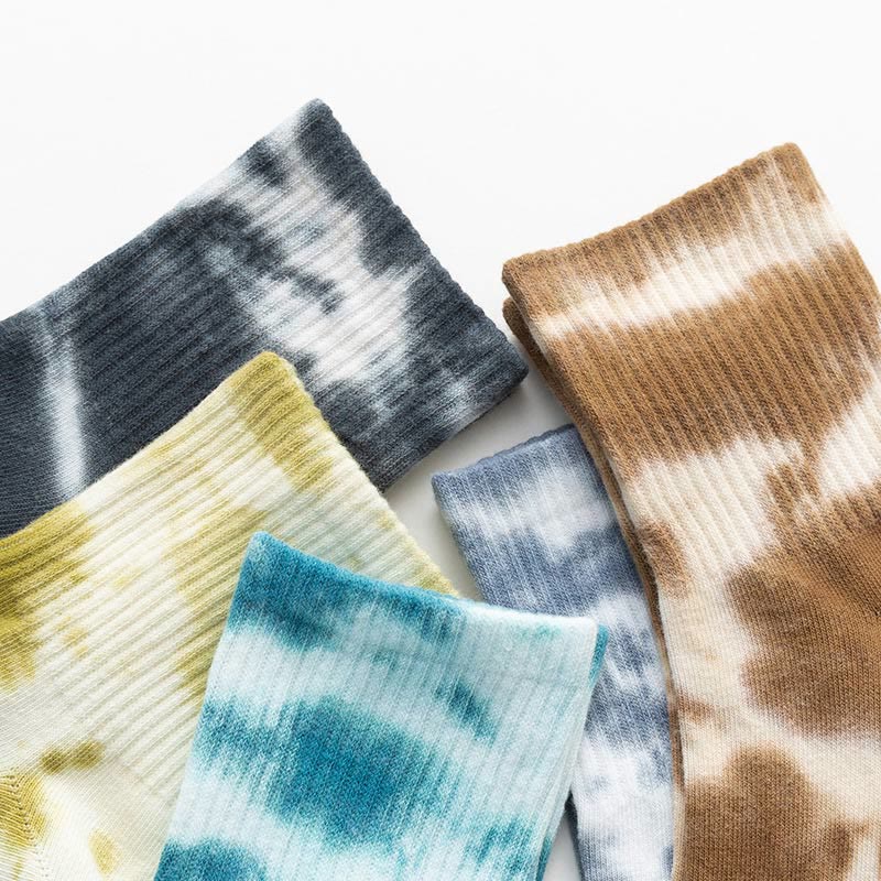 Plus Size Tie-dye Quarter Socks(5 Pairs)