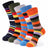 Plusock Colorful Striped Cotton Novelty Crew Socks(5 Pairs)