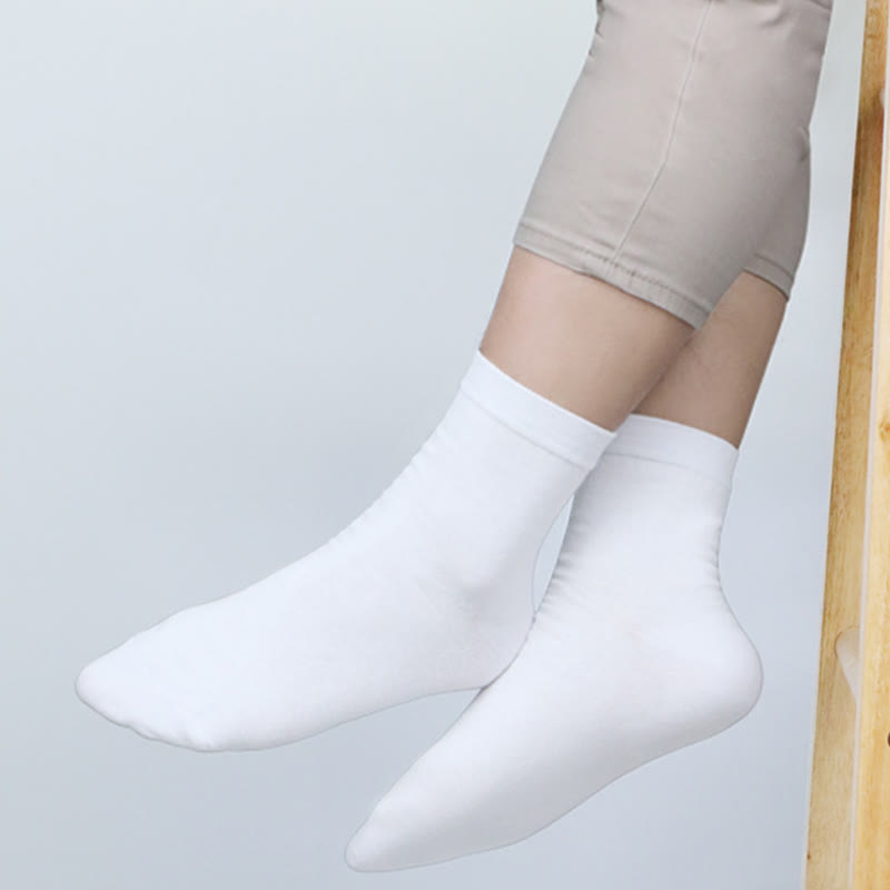 Plus Size Cotton Thick Quarter Socks(3 Pairs)