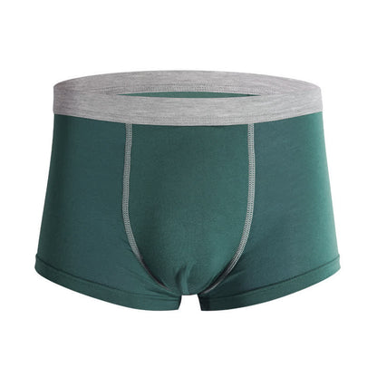 Plusock Plus Size Solid Color Fly Boxer Briefs(6 Packs)