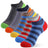 Plusock Colorful Striped Cotton Ankle Socks(5 Pairs)