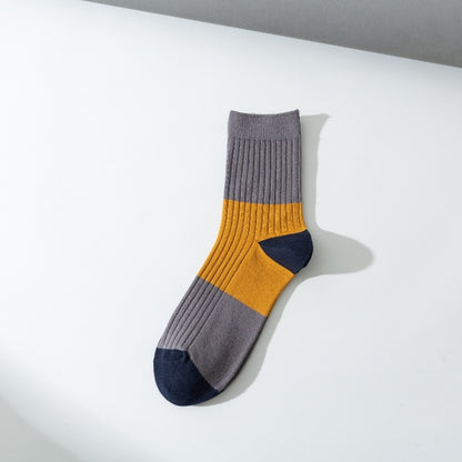 Plus Size Contrast Color Quarter Socks(5 Pairs)