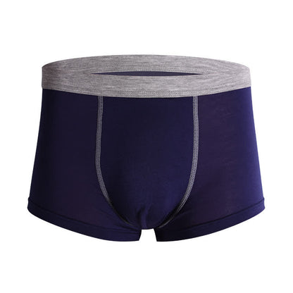 Plusock Plus Size Solid Color Fly Boxer Briefs(6 Packs)