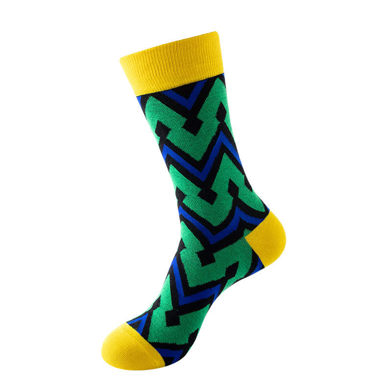 Plus Size Abstract Graphics Crew Socks(5 Pairs)