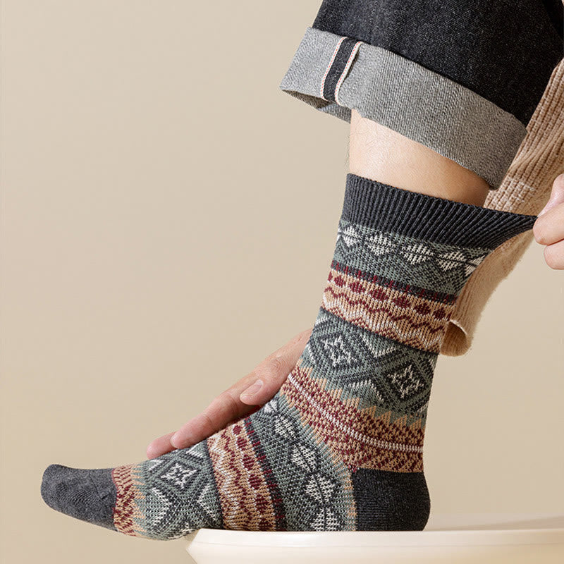Plus Size Retro Breathable Quarter Socks(3 Pairs)