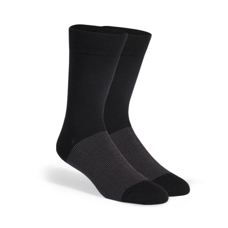 Plus Size Color Stripes Crew Socks(6 Pairs)
