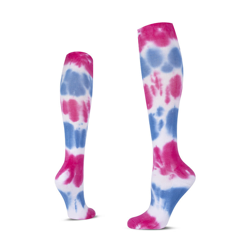 Tie Dye Sport Knee High Compression Socks