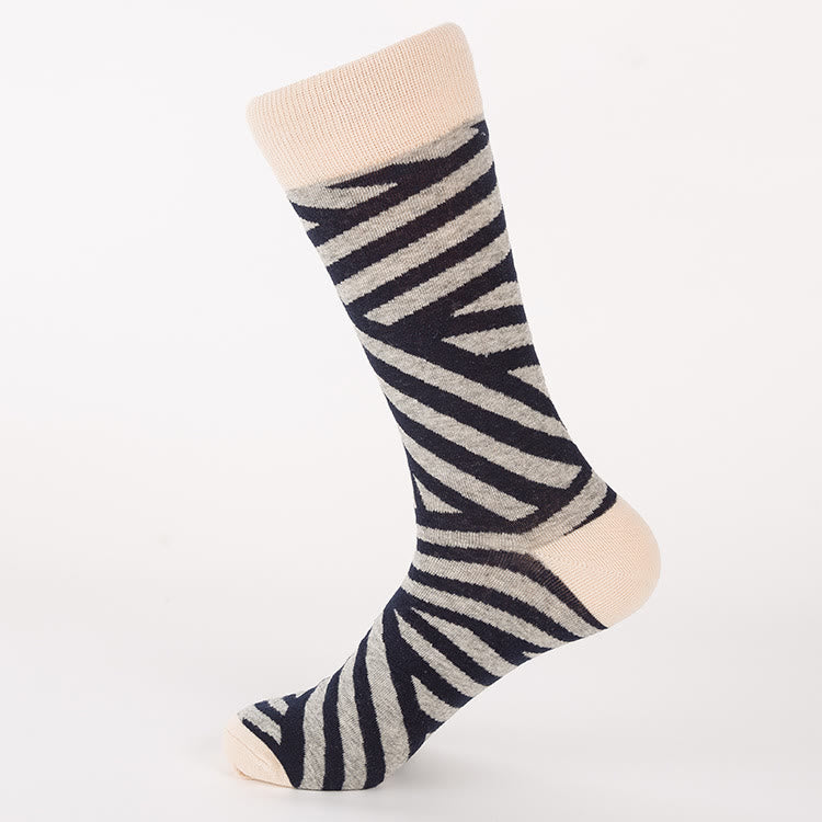 Plusock Plus Size Blue Oyster Crew Socks(5 Pairs)