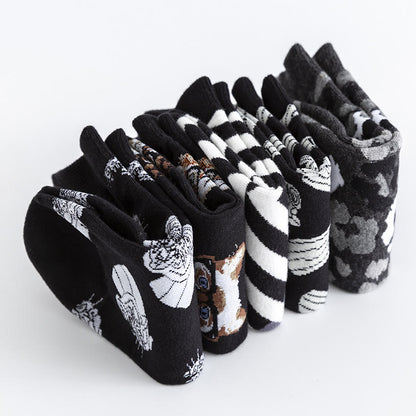 Plus Size Tree Ankle Socks(5 Pairs)