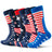 Plusock USA Stars Stripes Crew Socks(6 Pairs)