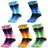 Plusock Funny Colorful Stitched Crew Socks(5 Pairs)