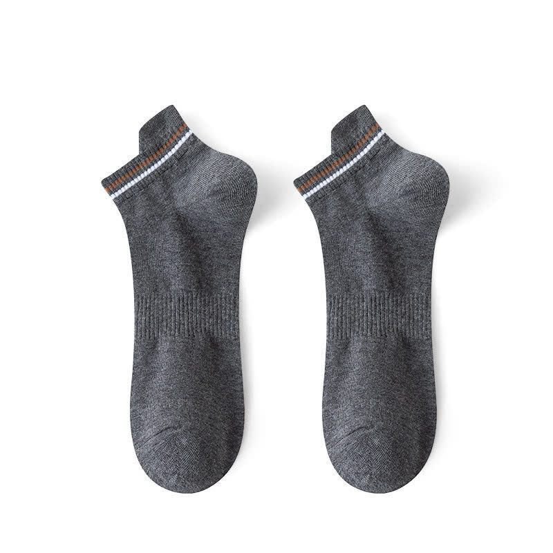 Plus Size Stripe Anti-sweat Sport Ankle Socks(5 Pairs)