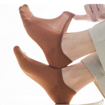 Plus Size Mesh Massage No Show Socks(5 Pairs)