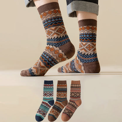 Plus Size Retro Breathable Quarter Socks(3 Pairs)