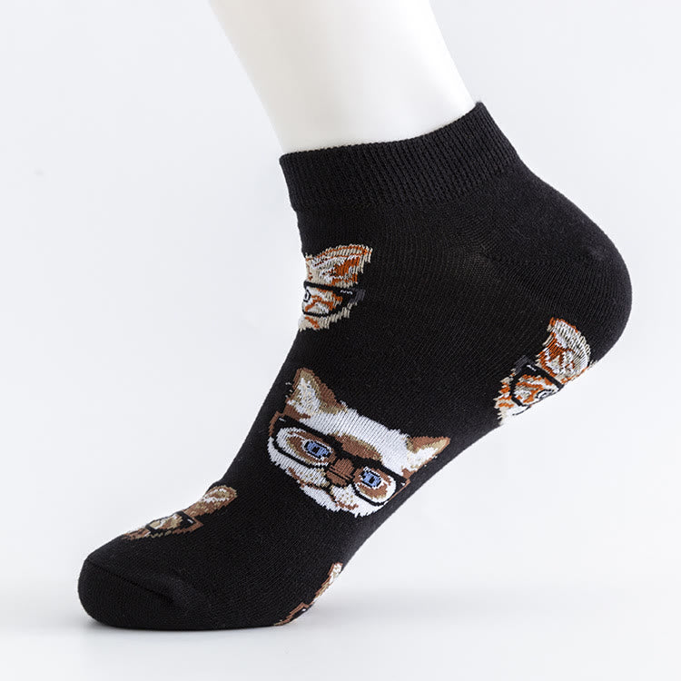 Plus Size Tree Ankle Socks(5 Pairs)