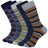 Plusock Patchwork Pinstripes Crew Socks(5 Pairs)