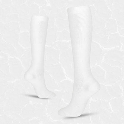 Plus Size Solid Color Anti-slip Compression Socks(6 Pairs)