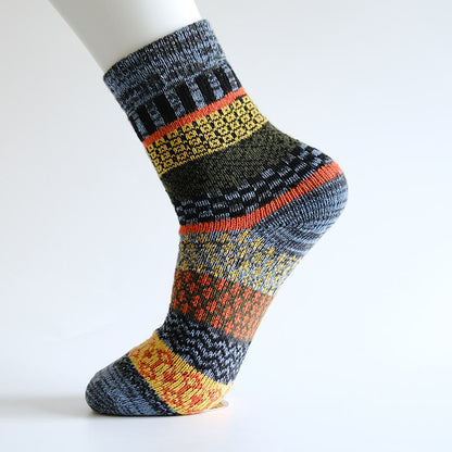 Plusock Thick Wool Quarter Socks(5 Pairs)