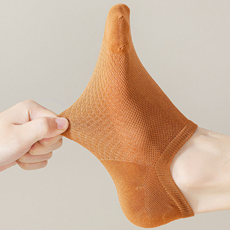 Plus Size Mesh Massage No Show Socks(5 Pairs)