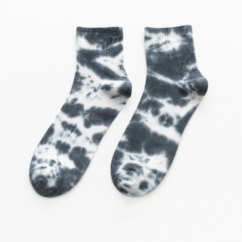 Plus Size Tie-dye Quarter Socks(5 Pairs)