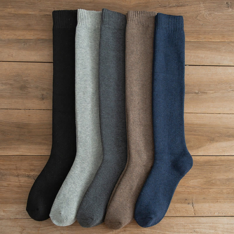 Plus Size Thickened Thermal Knee High Socks(5 Pairs)